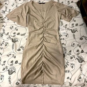 Zara basic taupe bodycon XS dress